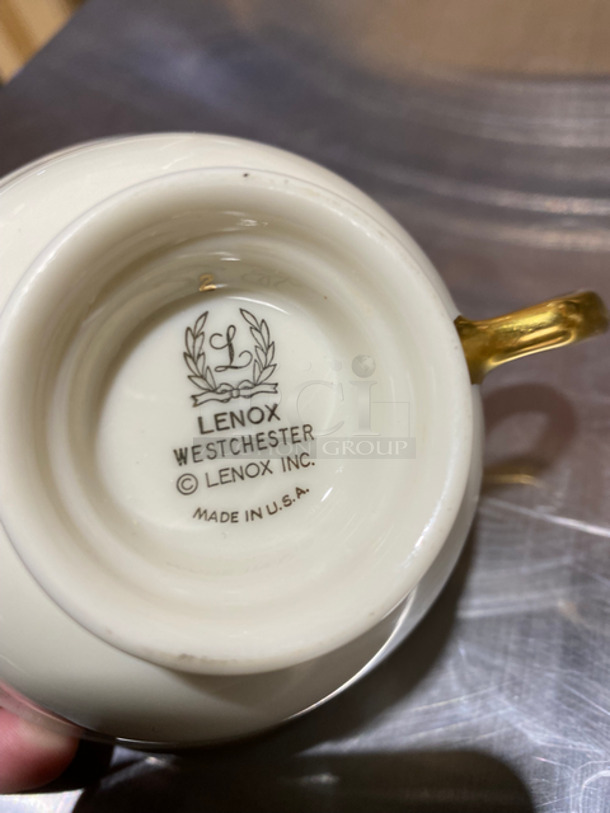 BEAUTIFUL! ELEGANT! BRAND NEW! NEVER USED! Lenox 12 Piece Teacups! Ivory With 24K Gold Trim Dinnerware Collection! Includes Protective Material Carrier! 12x Your Bid! - Image 6 of 7