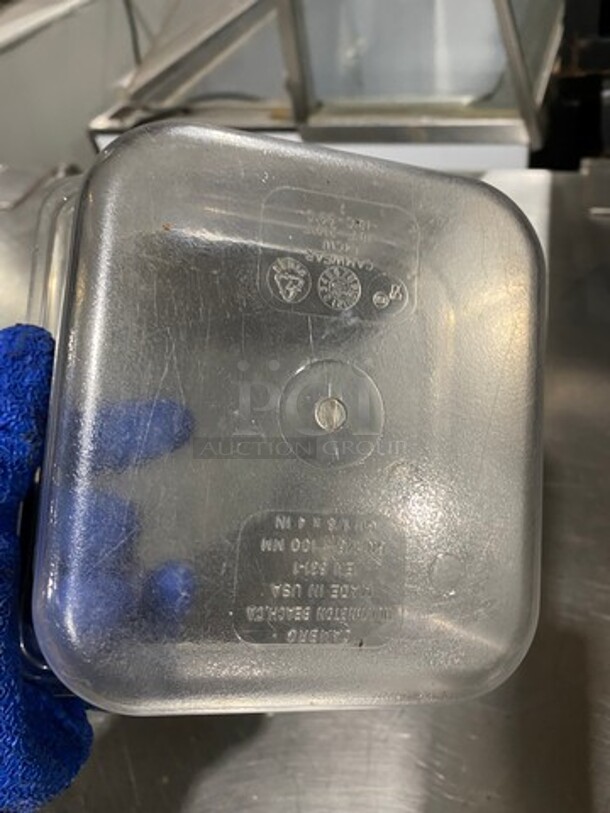 Cambro Clear Poly 1/6x4" Food Containers! 5x Your Bid! - Image 4 of 5