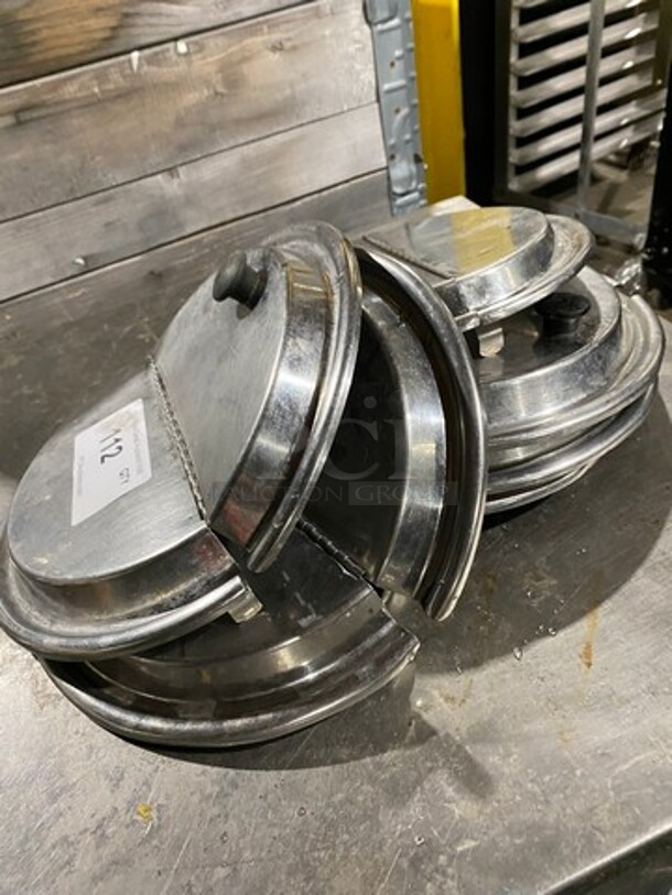 ALL ONE MONEY! Assorted Size Stainless Steel Soup Pan Lids! - Image 2 of 5