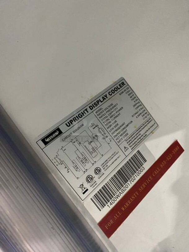 Bison Commercial 2 Door Reach In Cooler Merchandiser! With View Through Doors! With Poly Coated Racks! Model BGM49SD Serial 1400WAB20170210003! 115V! - Image 7 of 8