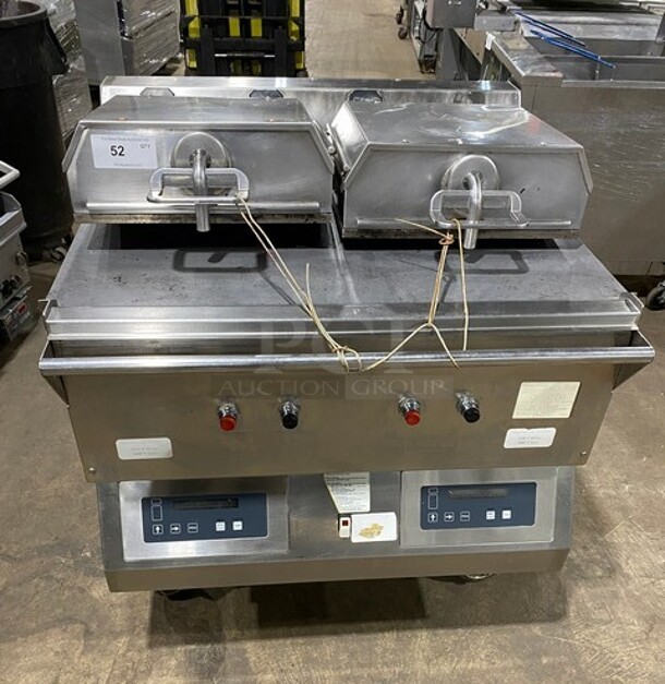 COOL! Garland Commercial All Stainless Steel Gas Powered Planten 2-Sided Grill! On Commercial Casters!