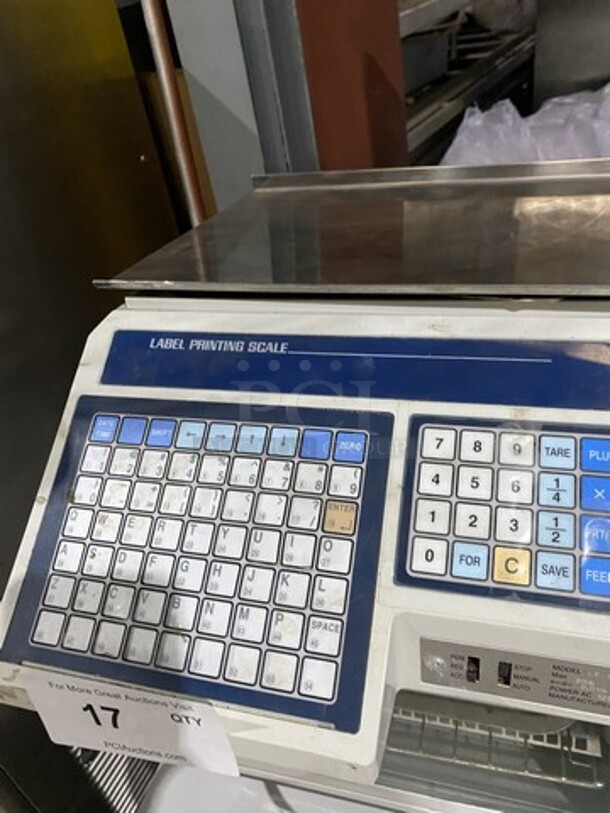 CAS Counter Top Commercial Label Printing Scale! Model LP1000 Serial PRO6603737! 120V 1 Phase!  - Image 6 of 10