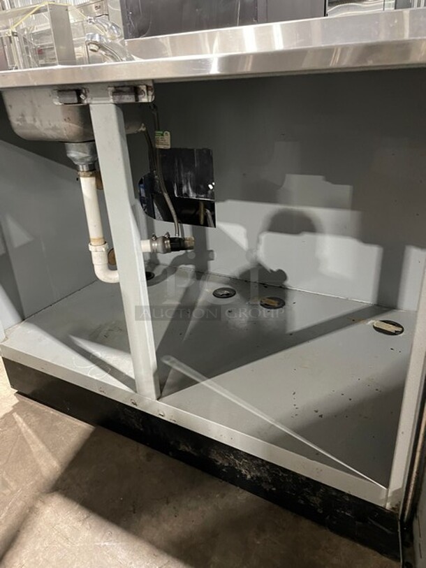 Duke Stainless Steel Commercial Counter w/ Bay and 2 Wood Pattern Doors! MODEL SUBPS-48-R M - Image 7 of 9