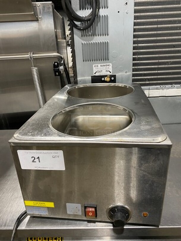 Thunder Group Commercial Countertop Single Well Food Warmer! All Stainless Steel! WORKING WHEN REMOVED! Model: SEJ80000C SN: 130461582 120V