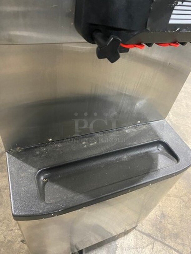 WOW!  LATE MODEL 2013! Taylor Crown AIR COOLED Commercial 3 Handle Soft Serve Ice Cream Machine! All Stainless Steel! On Casters! Model: C713-33 SN: M3108009 208/230V 60HZ 3 Phase - Image 6 of 11