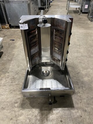 Visvardis Commercial Countertop Gas Powered Gyro Machine! All Stainless Steel! Model: DG12V SN: 0378