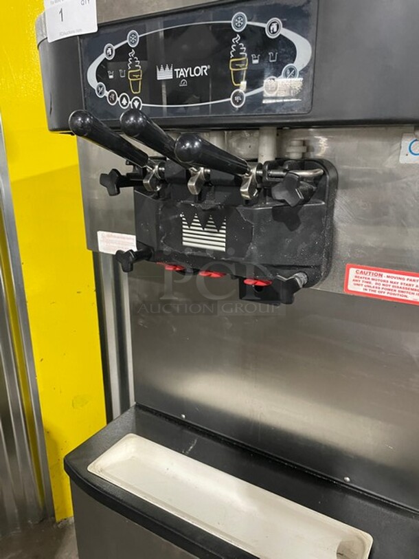 Nice! Taylor Crown Commercial 3 Handle Soft Serve Ice Cream Machine! All Stainless Steel! On Casters! Model: C71333 SN:M0104654 208/230V 3Ph - Image 7 of 10