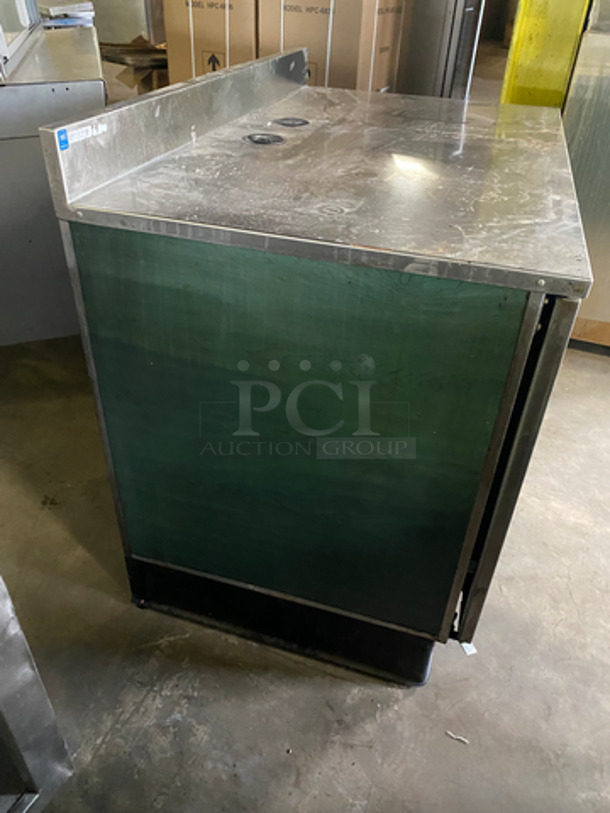 WOW! Duke Prep/ Worktop Table! With Backsplash! With 2 Door Storage Space Underneath! Stainless Steel With Wooden Pattern Body! - Image 2 of 6