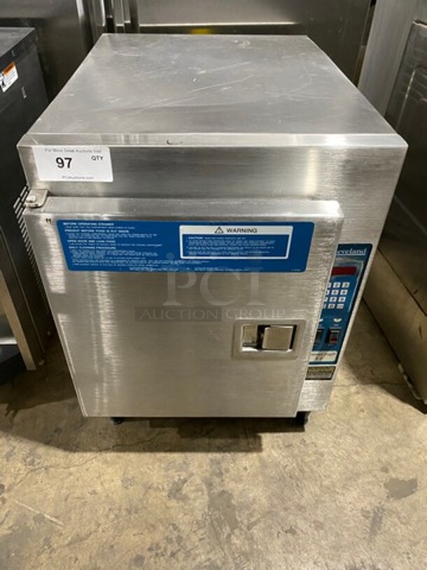 Cleveland Electric Powered Countertop Steamer! All Stainless Steel! On Legs! Model: 21CET16 SN: 1444091101 208V 60HZ 3 Phase - Image 1 of 8