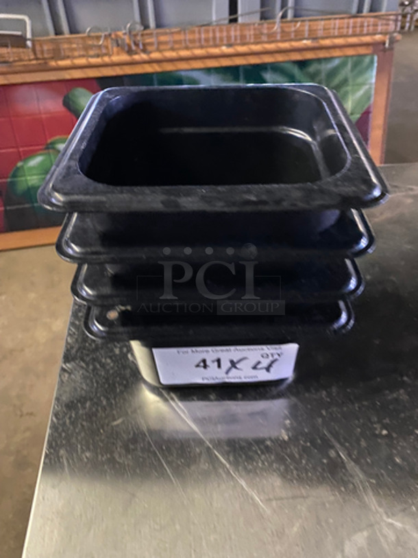 Cambro Black Poly Food Pans! 4x Your Bid!