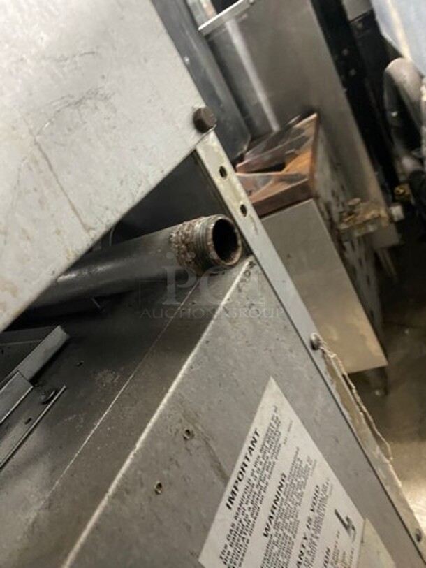 WOW! Late Model! Southbend Commercial Natural Gas Powered 6 Burner Stove! With Raised Back Splash And Salamander Shelf! With Oven Underneath! All Stainless Steel! On Legs! Model: S36D SN: 14L05400! Working When Removed! - Image 9 of 9