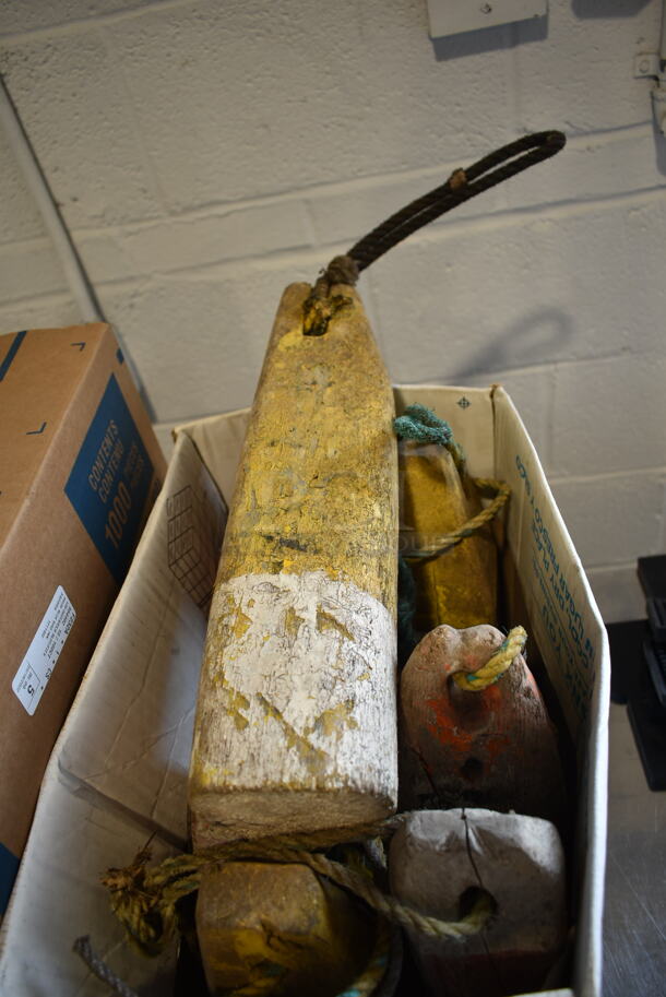 7 Wooden Decorative Buoys. 7 Times Your Bid! - Image 1 of 3