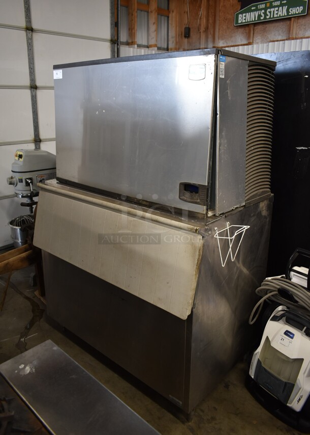 2014 Manitowoc IY1894N-261 Stainless Steel Commercial Ice Head on Commercial Ice Bin. 208-230 Volts, 1 Phase.  - Image 1 of 12