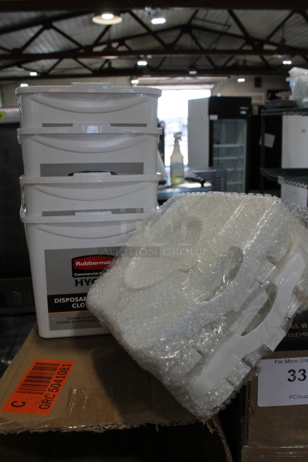 6 Boxes of 4 BRAND NEW! Hygen White Poly Charging Buckets. 6 Times Your Bid!