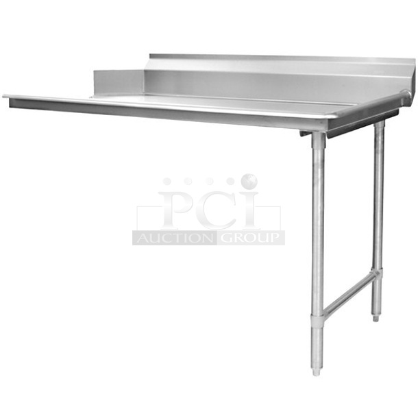 BRAND NEW SCRATCH AND DENT! Eagle CDTR-36-16/4 Stainless Steel Commercial Right Side Clean Side Dishwasher Table. - Image 1 of 4