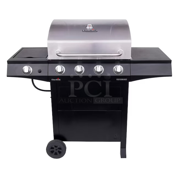 BRAND NEW IN BOX! Char-Broil Performance2582843 Metal Propane Gas Powered 4 Burner Grill. Stock Picture Used For Gallery. - Image 1 of 7