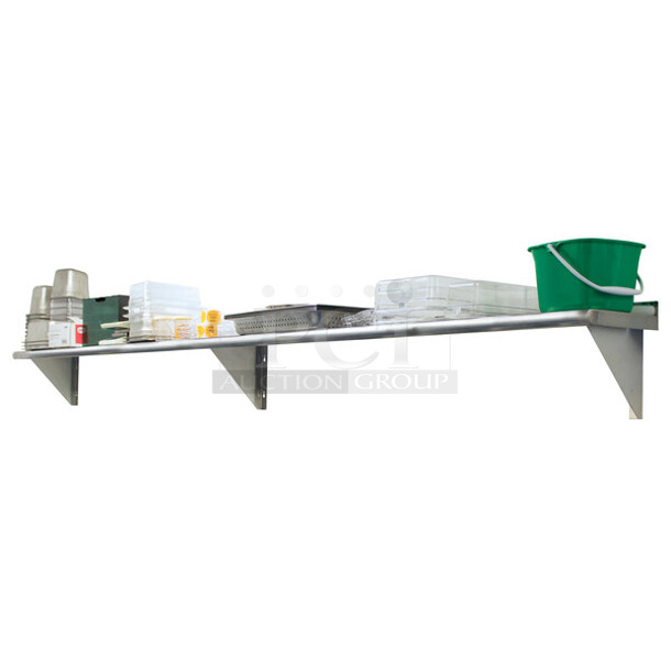 BRAND NEW SCRATCH AND DENT! Advance Tabco WS-12-60  12" x 60" Wall Shelf - Stainless Steel - Image 1 of 2