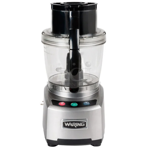 BRAND NEW SCRATCH AND DENT! Waring WFP16S 4 Qt. Clear Batch Bowl Food Processor Base - 2 hp. 120 Volts, 1 Phase. Tested and Working! - Image 1 of 6