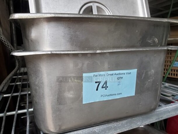 Stainless Steel Food Pan w/ lid   - Image 1 of 2