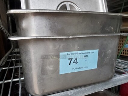 Stainless Steel Food Pan w/ lid  
