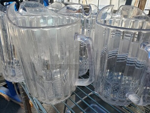 Clear Plastic Beverage Pitcher - Image 4 of 4