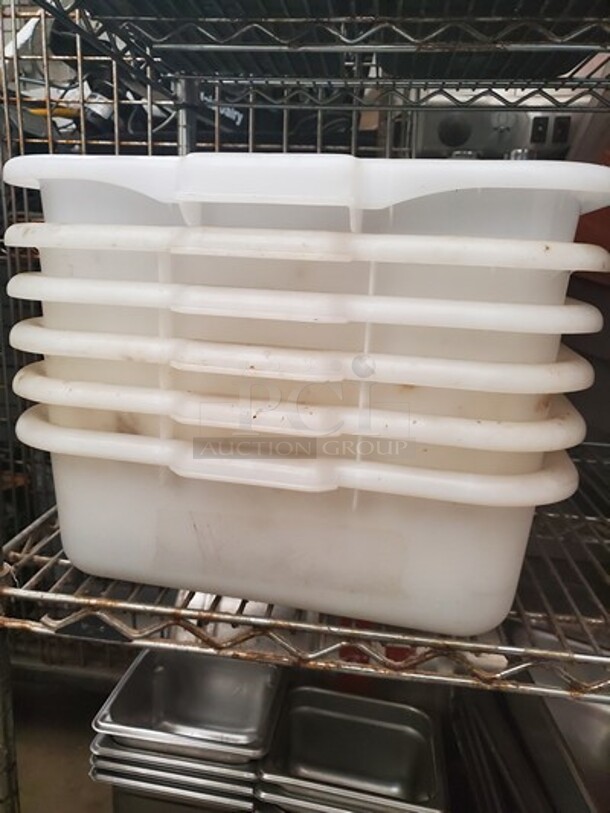 White Polyethylene Plastic Bus Tub / Food Storage Box  - Image 4 of 6