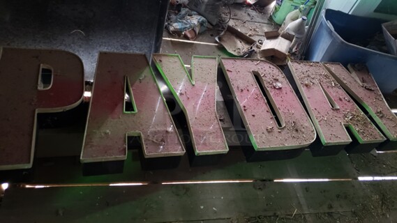 Lot of 2 Signs. 80" and 71".  Pick up only!  Sold as is (Location 3)