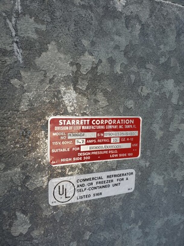 STARRETT M380CW Outdoor Cold Wall Ice Merchandiser with Slanted Front and Galvanized Steel Door, 48WX36DX68H - Image 3 of 4