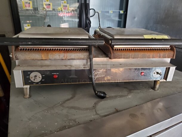 Star GX20IG Double Commercial Panini Press, 208-240V/1PH (Missing knobs) 25WX16DX12H - Image 1 of 4