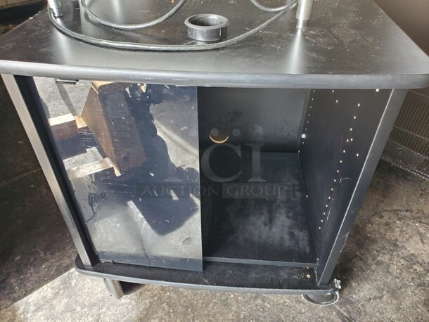 Black stand on casters (missing one door) 31WX27DX34H - Image 3 of 5