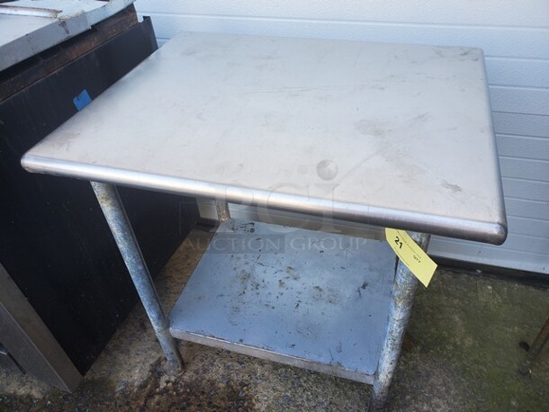 Stainless Steel Equipment Filler Table and Galvanized Undershelf 30X24X34 - Image 3 of 3