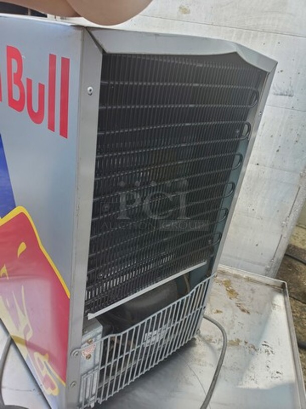 Red Bull Mini Fridge Baby Cooler|No Key (Damaged front panel) 13X16X22 - Image 4 of 5