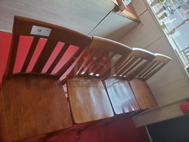 Wooden Restaurant Barstool BIDX8 - Image 3 of 3