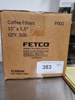 Fetco Coffee Filters 15"X5.5" QTY. 500