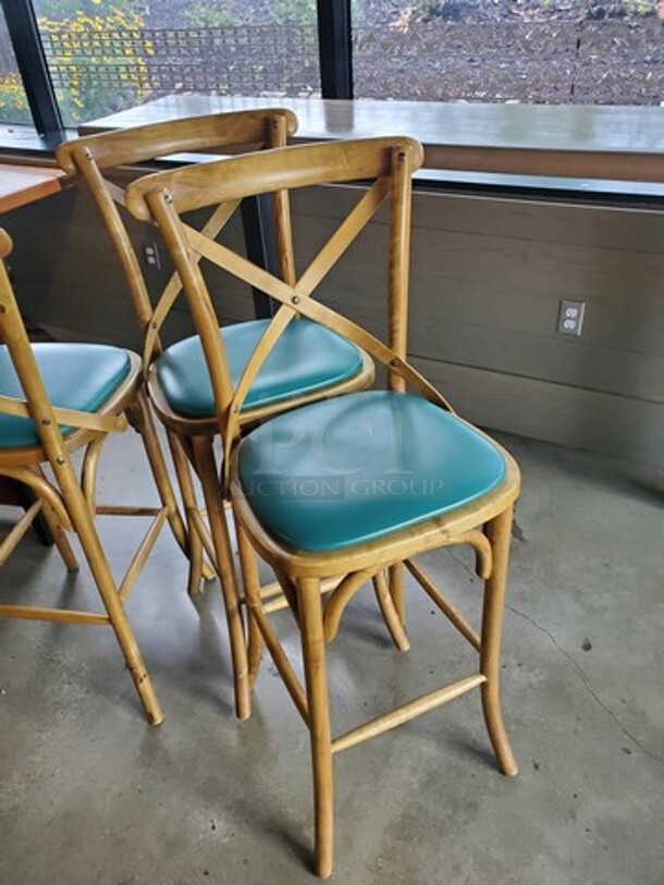Cross Back Dining Barstool - Image 2 of 3