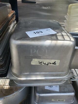 Lot of 2 Stainless Steel Food Pans *without lids*
