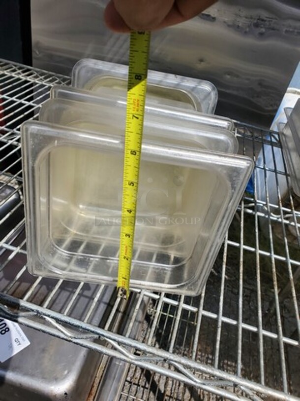 Lot of 5 Square, Plastic Food Pans *without lids* - Image 4 of 4