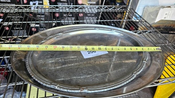 Lot of 2 Miscellaneous Stainless Steel Platters - Image 3 of 3