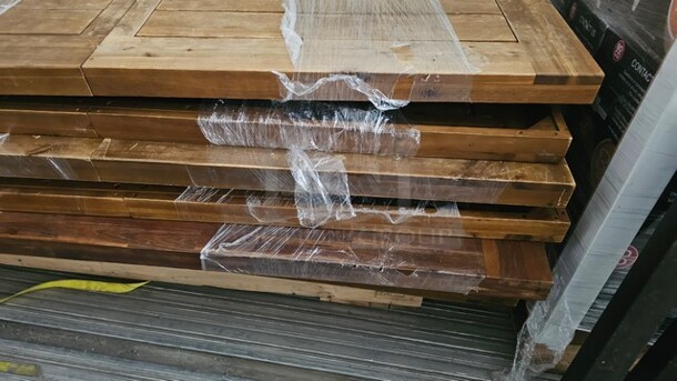 Large Wood Table w/ Heavy-duty Base - Image 5 of 7