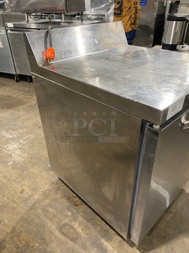 Continental Commercial Single Door Lowboy/Worktop Freezer! With Back Splash! All Stainless Steel! Model: SWF27BS SN: 15850728 115V 60HZ 1 Phase - Image 2 of 7