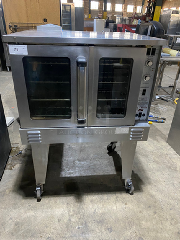 Southbend Commercial Natural Gas Powered Single Deck Convection Oven! SL Series!! With 2 View Through Doors! With Metal Oven Racks! All Stainless Steel! On Casters!
