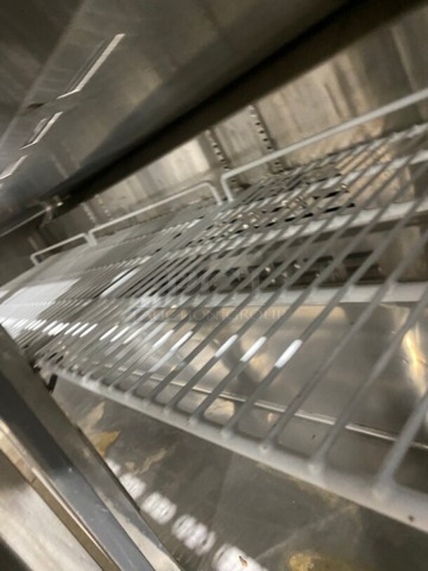Spartan Commercial Refrigerated Sandwich Prep Table! With 3 Door Storage Space Underneath! Poly Coated Racks! All Stainless Steel! On Casters! Model: SST7230 115V - Image 6 of 9