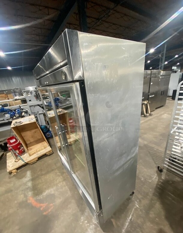 True Stainless Steel 2 Door Glass Display Cooler With Poly Racks On Casters! Model T49G SN:5150370 115V 1PH - Image 2 of 9