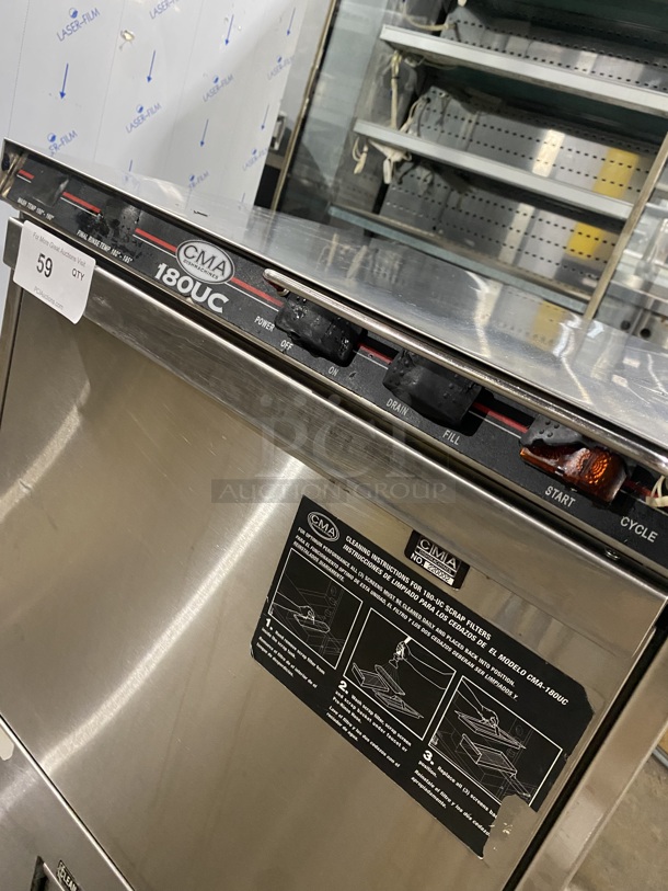 CMA Commercial Undercounter Dishwasher! All Stainless Steel! Natural Gas Powered! Model: CMA180UC 208V 60HZ 1 Phase - Image 6 of 7