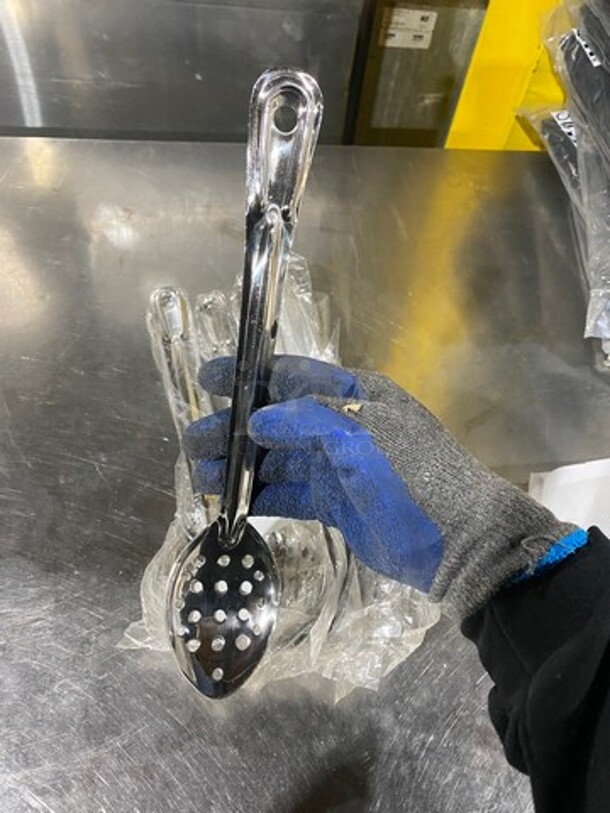 NEW! Winco Perforated Serving Spoons! 12x Your Bid! - Image 2 of 5