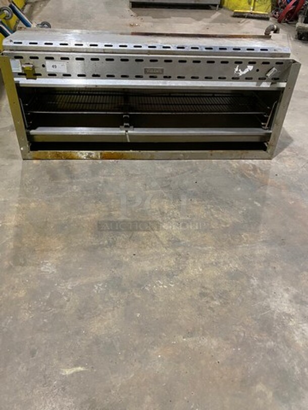 Vulcan Commercial Countertop Natural Gas Powered Cheese Melter/ Salamander! All Stainless Steel! WORKING WHEN REMOVED!