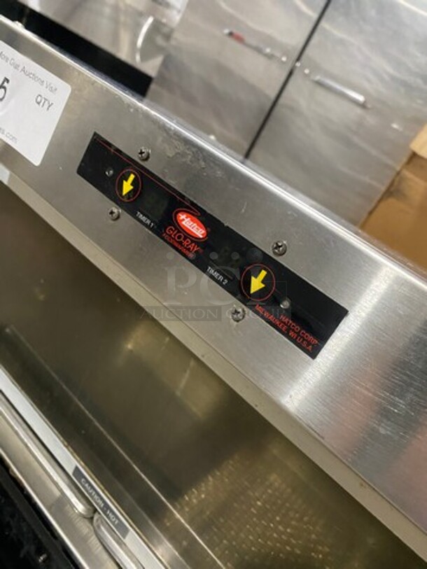 Nice! Hatco Counter Top Stainless Steel  GLO-RAY Edition Dual Crisp-N-Hold Warmer! Model GSMW-3! 120V 1 Phase! Working When Removed!   - Image 6 of 9