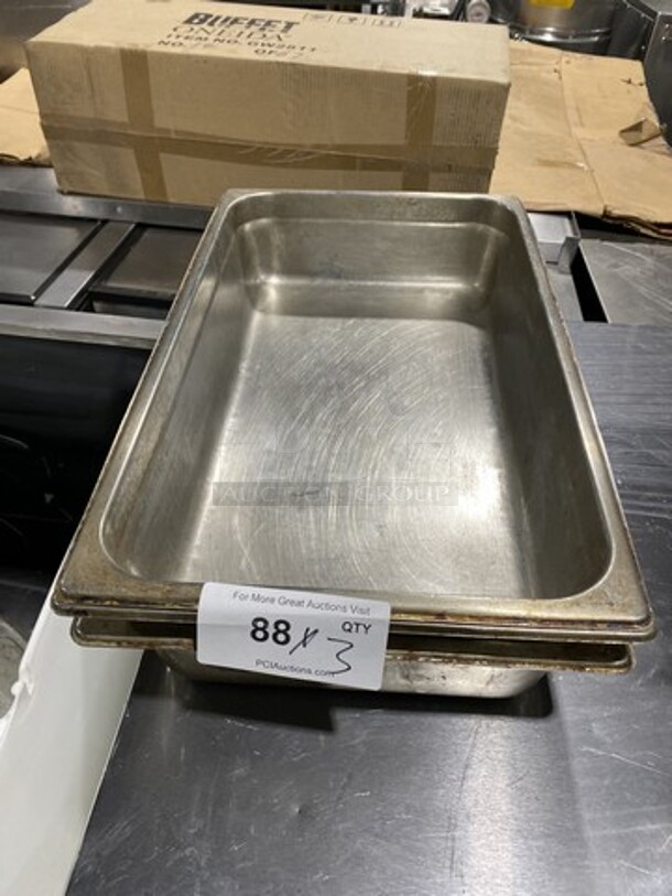 Commercial Steam Table/ Prep Table Food Pans! All Stainless Steel! 3x Your Bid! - Image 1 of 5