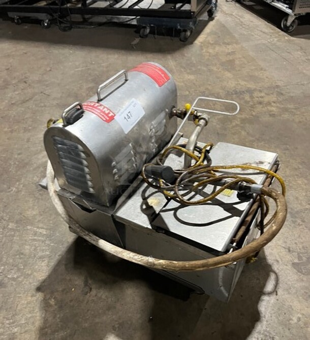 RF Hunter Model HF80 Stainless Steel Commercial Oil Filtration System!  MODEL HF80 SN: 32930 110-115V 1PH  - Image 2 of 8