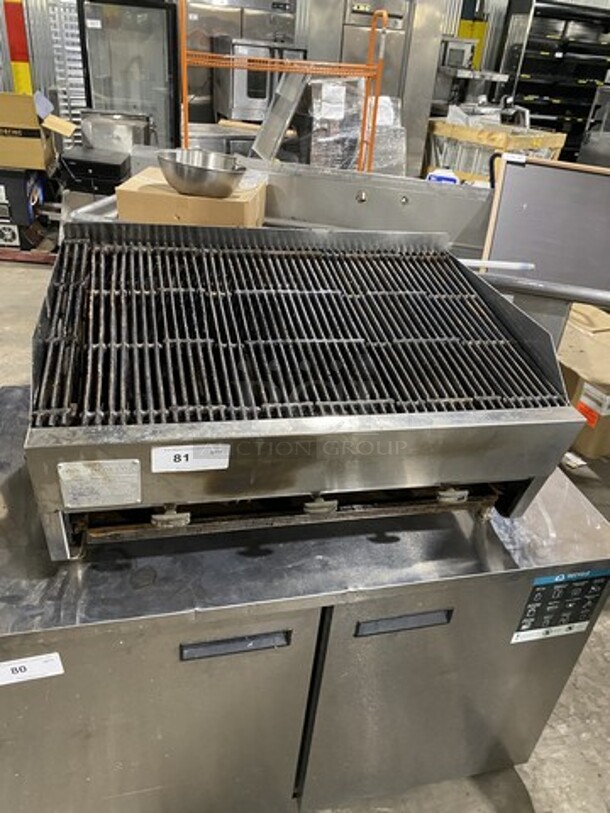 Rankin-Delux Natural Gas Counter Top Powered 48 Inch Char Grill! Model 3223 Serial 39812008! On Legs! 